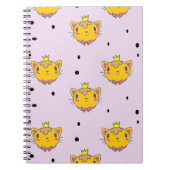 Princess kitty kat op paars notitieboek (Voorkant)