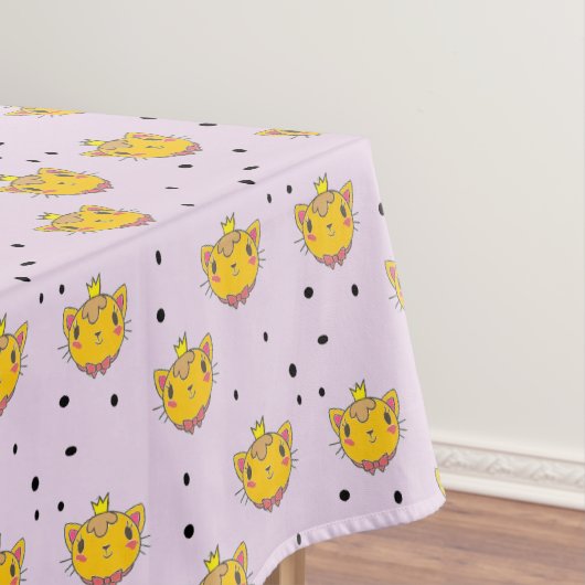 Princess kitty kat op paars tafelkleed (Voorbeeld)