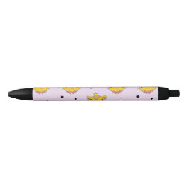Princess kitty kat op paars zwarte inkt pen
