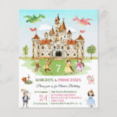 Princess knight kind child Birthday Invitation (Voorkant)