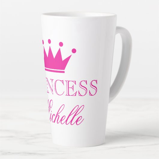 Princess Kroon Custom Latte Mok (Rechterhoek)