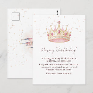 Princess Kroon Verjaardagsfeestje Briefkaart