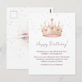 Princess Kroon Verjaardagsfeestje Briefkaart