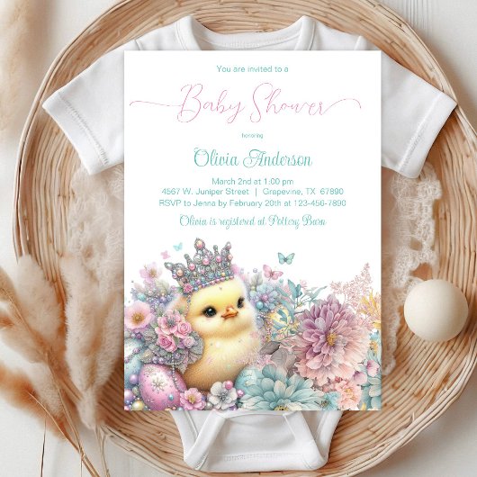 Princess Kuiken Baby Shower Kaart