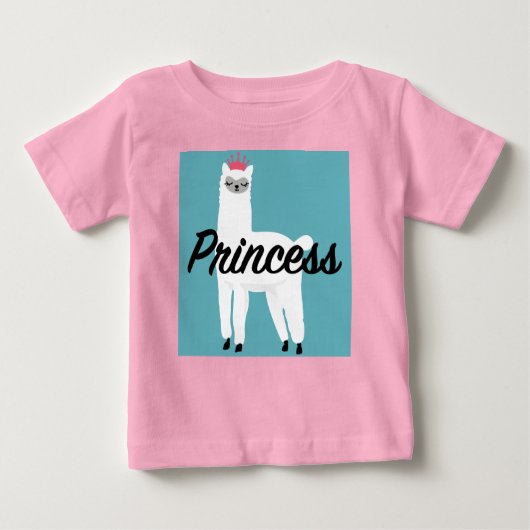 Princess Lama Design - Baby Fine Jersey T-Shirt (Voorkant)