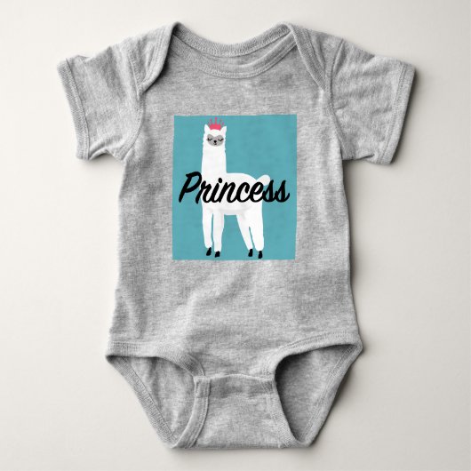 Princess Lama Design - Baby Jersey Bodysuit (Voorkant)