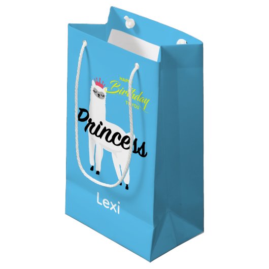 Princess Lama Design - Gift Bag - Small Klein Cadeauzakje (Voorkant Gekanteld)