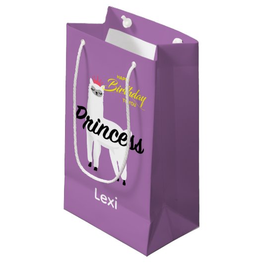 Princess Lama Design - Gift Bag - Small Klein Cadeauzakje (Voorkant Gekanteld)