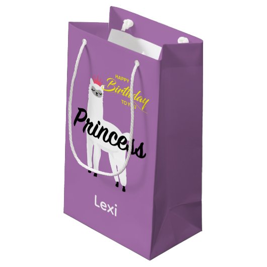 Princess Lama Design - Gift Bag - Small Klein Cadeauzakje (Achterkant Gekanteld)