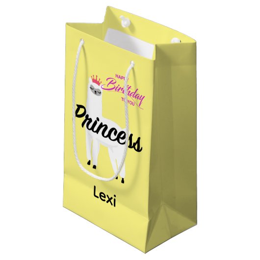 Princess Lama Design - Gift Bag - Small Klein Cadeauzakje (Voorkant Gekanteld)