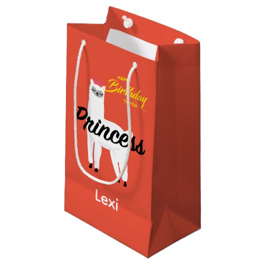 Princess Lama Design - Gift Bag - Small Klein Cadeauzakje (Voorkant Gekanteld)