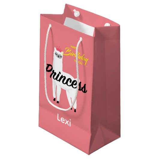 Princess Lama Design - Gift Bag - Small Klein Cadeauzakje (Voorkant Gekanteld)