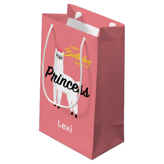 Princess Lama Design - Gift Bag - Small Klein Cadeauzakje (Achterkant Gekanteld)