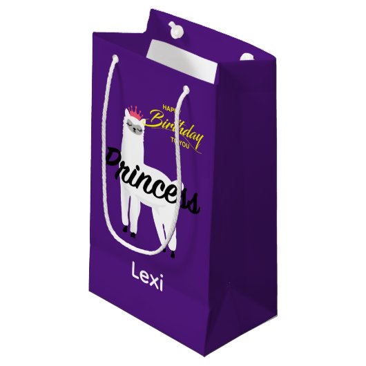 Princess Lama Design - Gift Bag - Small Klein Cadeauzakje (Voorkant Gekanteld)