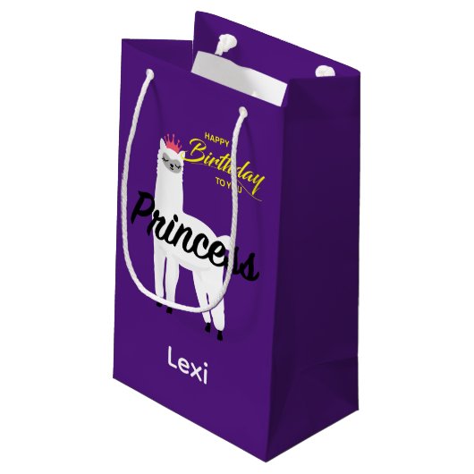 Princess Lama Design - Gift Bag - Small Klein Cadeauzakje (Achterkant Gekanteld)