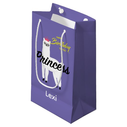 Princess Lama Design - Gift Bag - Small Klein Cadeauzakje (Voorkant Gekanteld)