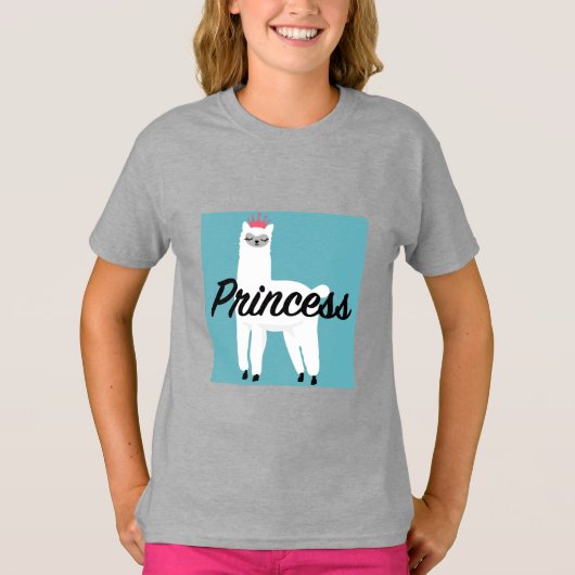 Princess Lama Design - Girls' Basic T-Shirt (Voorkant)