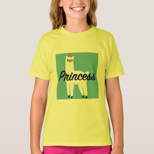 Princess Lama Design - Girls' Basic T-Shirt (Voorkant)