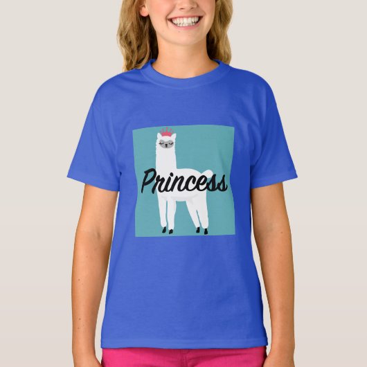 Princess Lama Design - Girls' Basic T-Shirt (Voorkant)