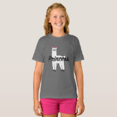 Princess Lama Design - Girls' Fine Jersey T-Shirt (Voorkant volledig)
