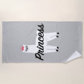 Princess Lama Design - Girls' Fine Jersey T-Shirt Strandlaken (Voorkant)