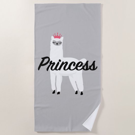 Princess Lama Design - Girls' Fine Jersey T-Shirt Strandlaken (Voorkant)
