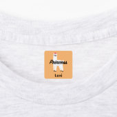 Princess Lama Design - Small Square Clothing Label (Aangebracht)