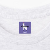 Princess Lama Design - Small Square Clothing Label (Aangebracht)