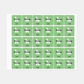 Princess Lama Design - Small Square Clothing Label (Vel)