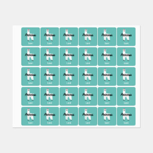 Princess Lama Design - Small Square Clothing Label