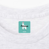 Princess Lama Design - Small Square Clothing Label (Aangebracht)