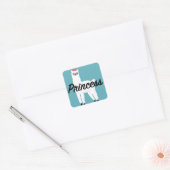 Princess Lama Design - Square Stickers (Envelop)