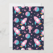 Princess Landing Rocket Ship Moon Birthday Any Age Kaart (Achterkant)