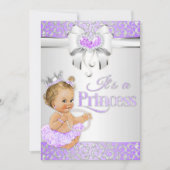 Princess Lavender Lila & Silver Diamonds Bow Kaart (Voorkant)
