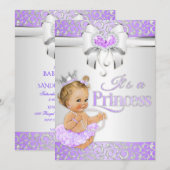 Princess Lavender Lila & Silver Diamonds Bow Kaart (Voorkant / Achterkant)