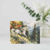 Princess Leap Rosstrappe Legend Watercolor Briefkaart (Staand voorkant)