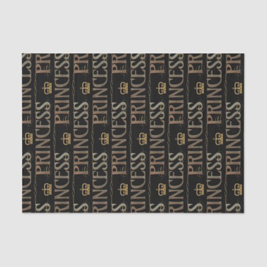 PRINCESS Lettering - Elegant Rich Royal Tissuepapier (Voorkant)