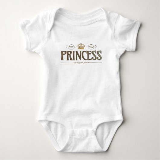 Princess Lettering - Grand Medieval Royal Crown Romper (Voorkant)