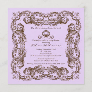 Princess Lijst Baby shower Kaart