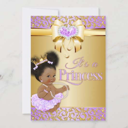 Princess Lila & Gold Diamond Afro-Amerikaans Kaart (Voorkant)