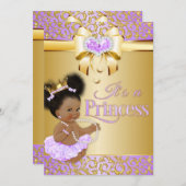 Princess Lila & Gold Diamond Afro-Amerikaans Kaart (Voorkant / Achterkant)