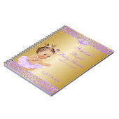 Princess Lila Lavender Gold Gift Guest Notitieboek (Linkerzijde)
