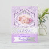 Princess Lila New Baby Girl aankondiging Foto (Staand voorkant)