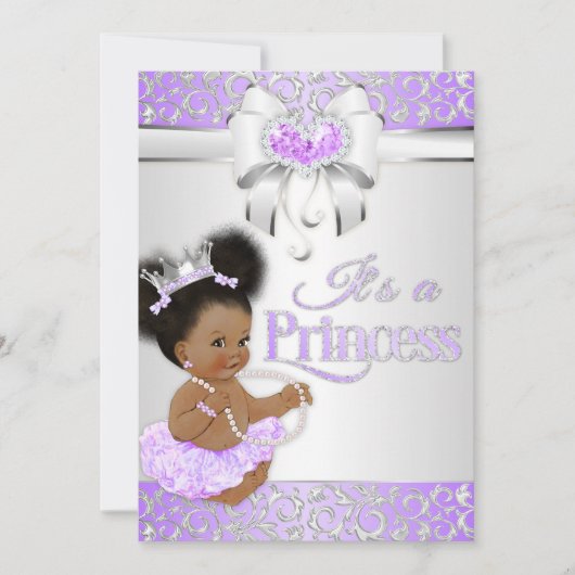 Princess Lila & Silver Diamond Afro-Amerikaans Kaart (Voorkant)