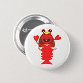 Princess Lobster Ronde Button 5,7 Cm (Voorkant /achterkant)