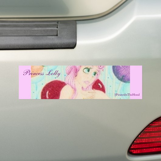 Princess Lolly Bumpersticker (Op auto)