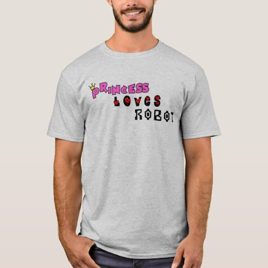 Princess Loves Robot T-shirt (Voorkant)