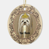 Princess Maltese Dog ornament (Links)
