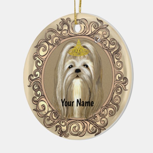 Princess Maltese Dog ornament (Links)