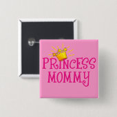 Princess Mammie T-shirts, Gifts Vierkante Button 5,1 Cm (Voorkant /achterkant)